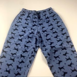 Black dog pajama pants